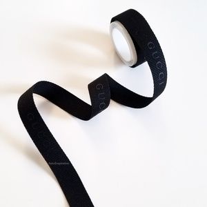 GUCCI Black Grosgrain RIBBON Made in ITALY NEW